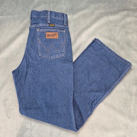 Wrangler Jeans Men's 34x31 Blue 935NAV Cowboy Cut Bootcut Slim Fit Western - Picture 4 of 8